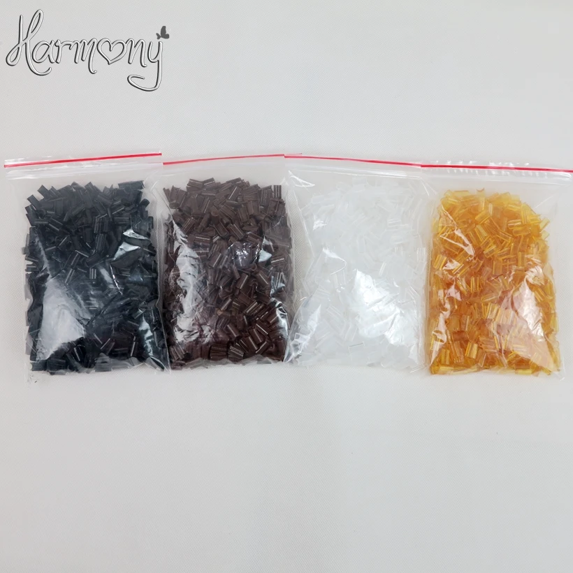 HARMONY STOCK 500pcs/lot Glue Nail Tip Keratin Nail Tip for hair extension-Brown color