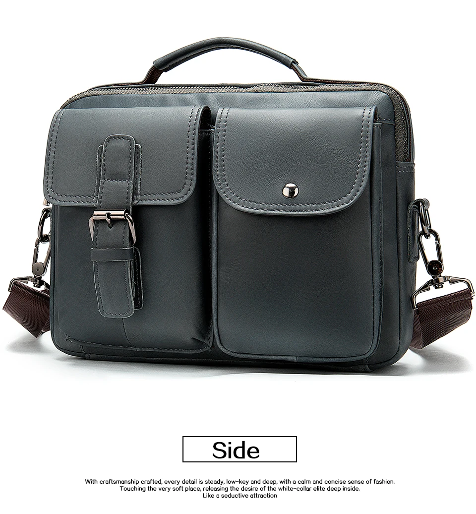 mens genuine leather computer bag men leather bag men vintage business briefcase for mens briefcase laptop bags aktentasche 8592