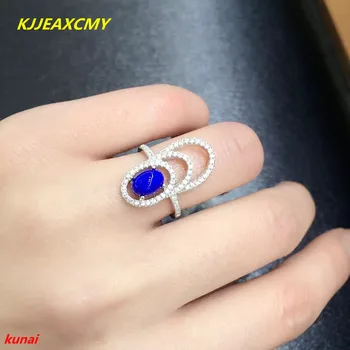 

KJJEAXCMY fine jewelry 925 sterling silver inlaid with natural turquoise gold stone women's style ring pa