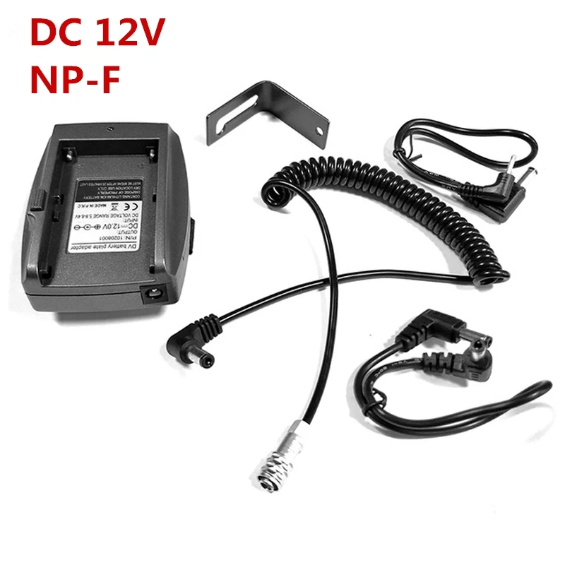 

DC 12V NP-F Battery Power Supply System Mount Adapter DC Cable Plate Holder for BMCC BMPCC 4K Blackmagic Pocket Cinema Camera