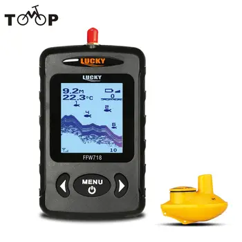 

Lucky FFW718 Wireless Fish Finder 2.0~147.6FT Sonar Depth echo Sounders Fishfinder Russian Sea Waterpoof Sensor Fishing Camera