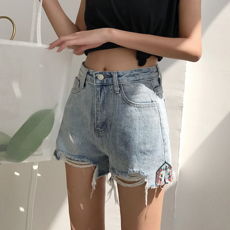

Cheap wholesale 2018 new summer Hot selling women's fashion casual Denim Pants Y8357