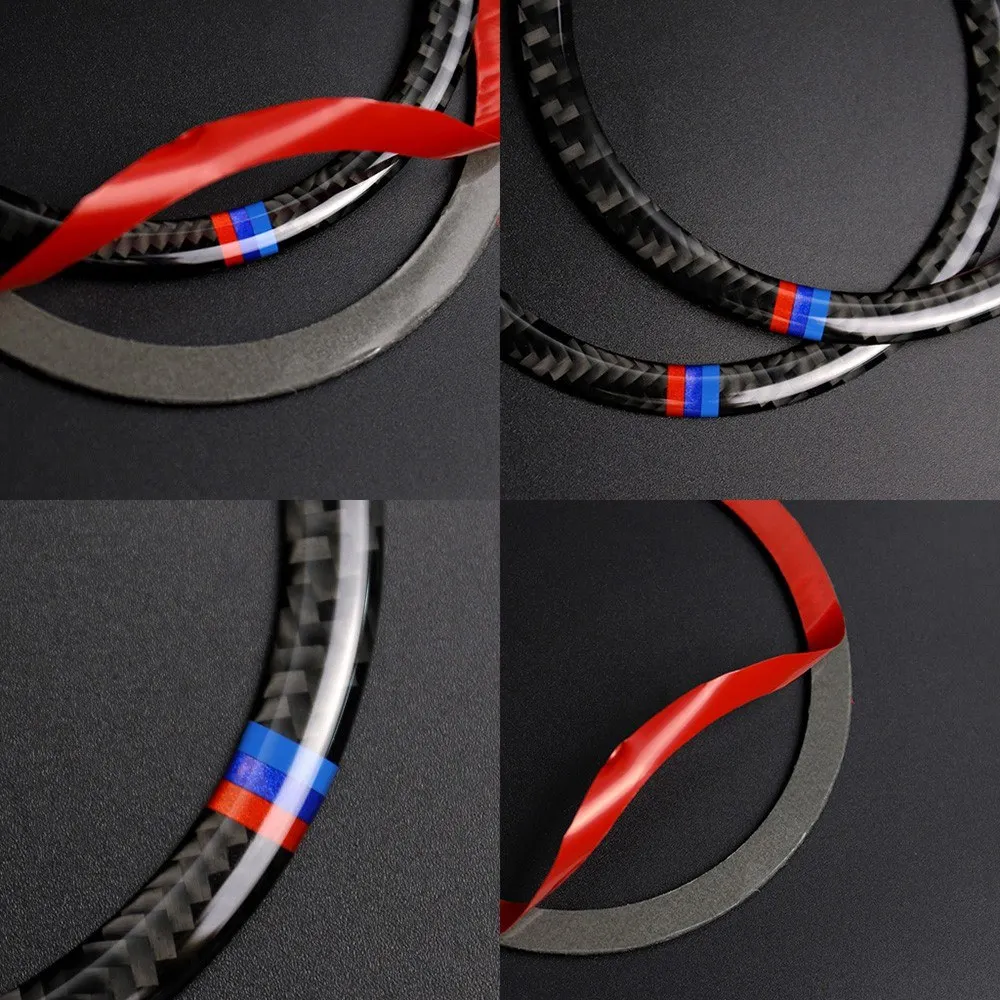 

Carbon Fiber Speaker Sound Ring Cover 2 Pcs Car Door Speaker Decoration Frame Cover Trim for BMW 3 Series E90 E92 E93 2005-2012