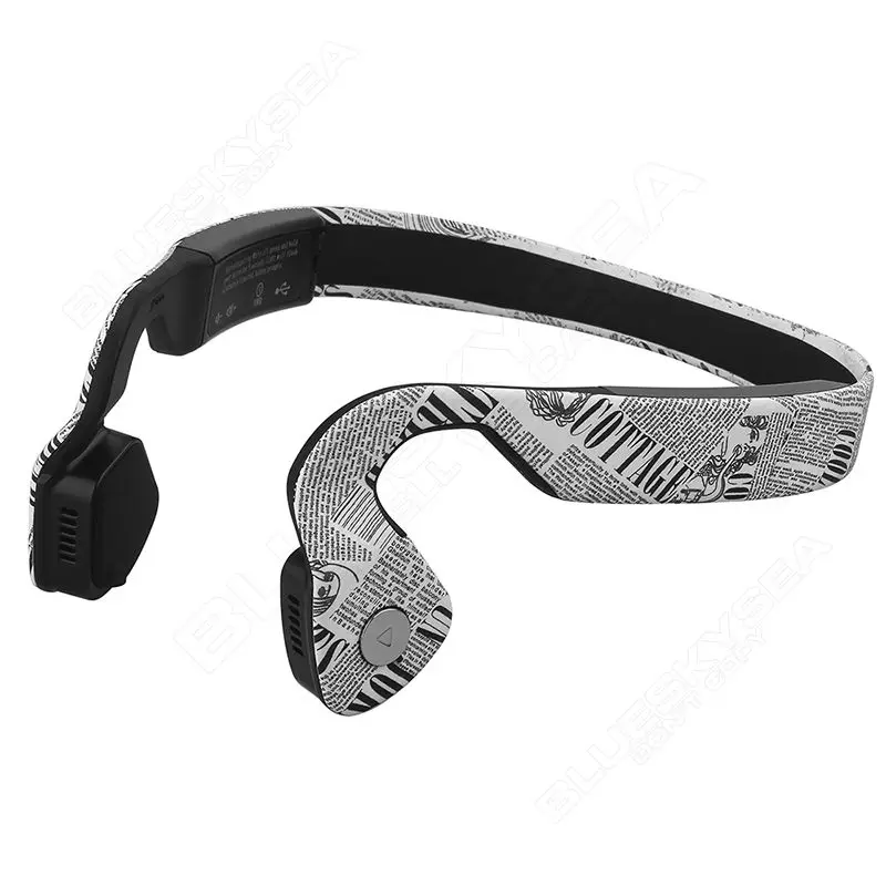 

Free shipping!LF-19 Paper Wireless Bluetooth Bone Conduction Headphone Stereo W/ Mic For Running Cycling