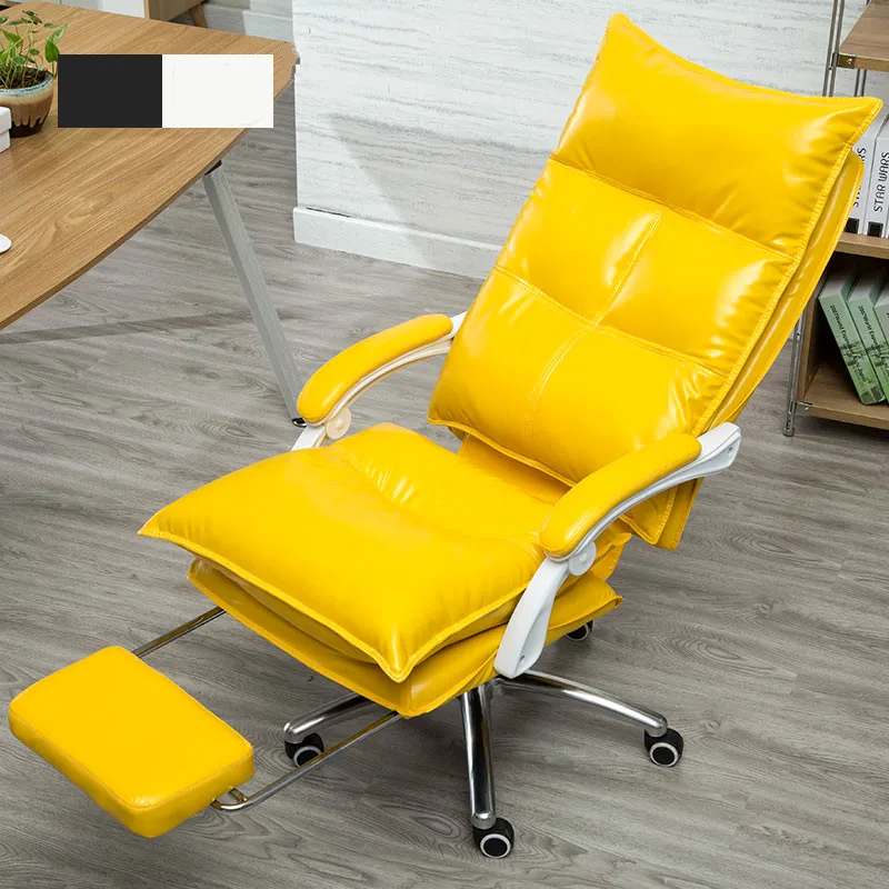 Luxurious comfortable home computer office chair lying anchor chair swivel lift sofa seat with handrail office furniture 5 color photo