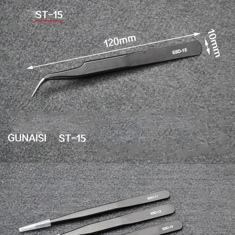 5 шт./лот ESD нержавеющая сталь Пинцет Комплект антистатические обслуживания ручные инструменты для электроники ювелирные изделия телефон ремонт