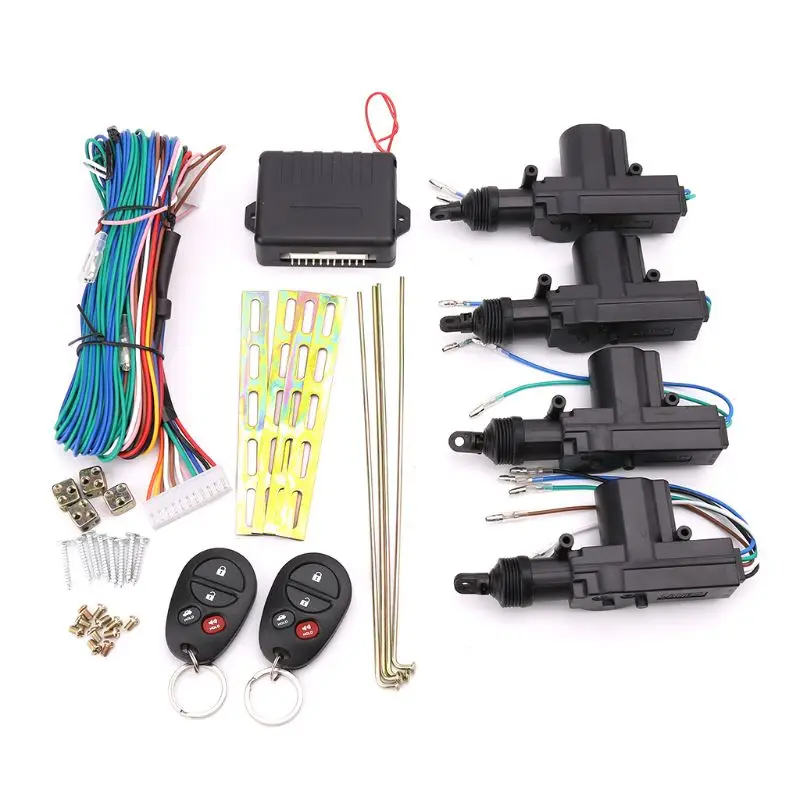

Hot 1 Set Auto Car Remote Control Central Locking Kit Keyless Entry Alarm System 12V Motor Door Lock Actuator Accessories