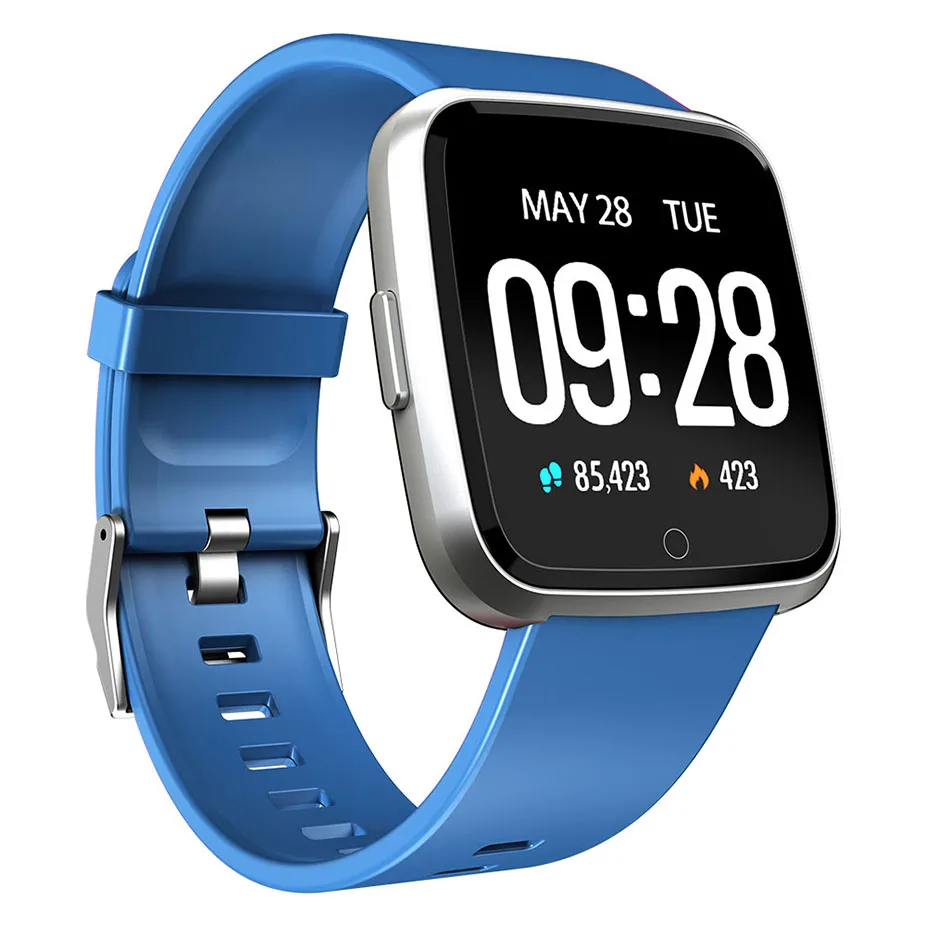 Y7 Смарт-часы IP67 Водонепроницаемый фитнес-трекер монитор сердечного ритма кровяное давление женские мужские часы умные часы для Android IOS - Цвет: BLUE