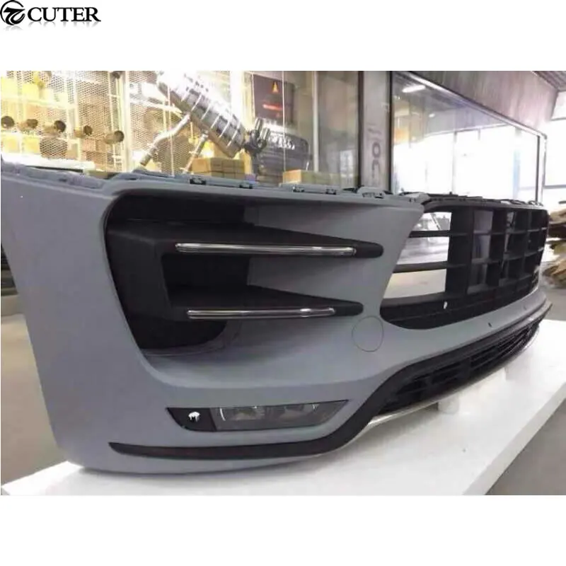 Турбо автостайлинг; стекловолокно передний бампер автомобиля для Porsche MACAN Turbo комплект кузова автомобиля