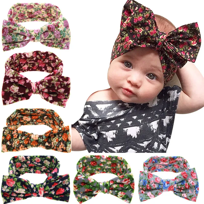 Bandeaux Turban pour bébés filles | Accessoires pour cheveux, bandeau, imprimé fleurs, pour bébés tout-petits, nouveau