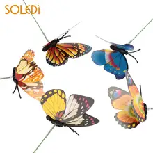 Butterfly Garden Decor 3D 15PCS Creative Garden Ornament Garden Art Outdoor Beautiful Lawn Decoration Plastic Decorate