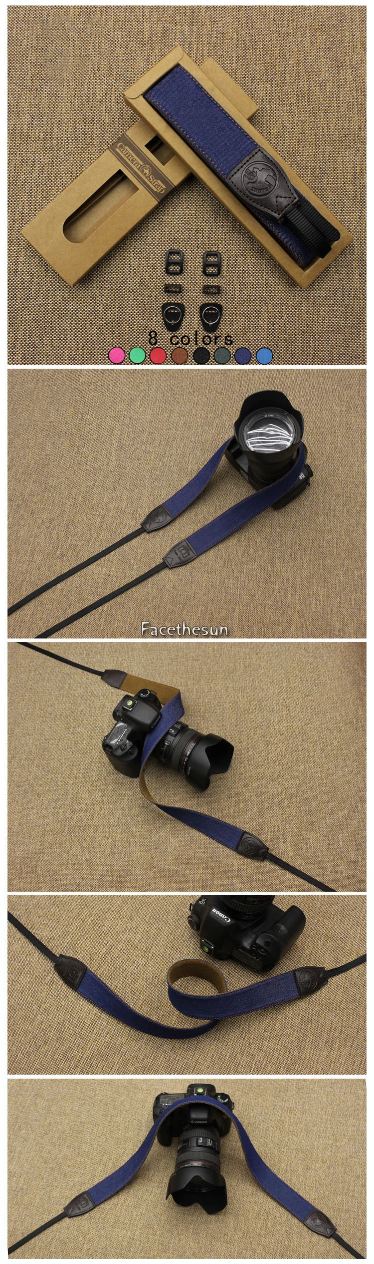 Vintage canvas camera strap belt ST-8