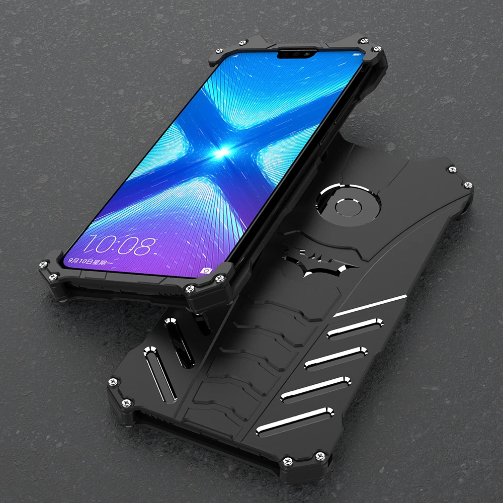 R-Just Metal Aluminum Case For HUAWEI Honor 10 8X V9 Play Batman Protect Skeleton Shell Nova 3i 3e 2s 2 Plus Cover | Мобильные