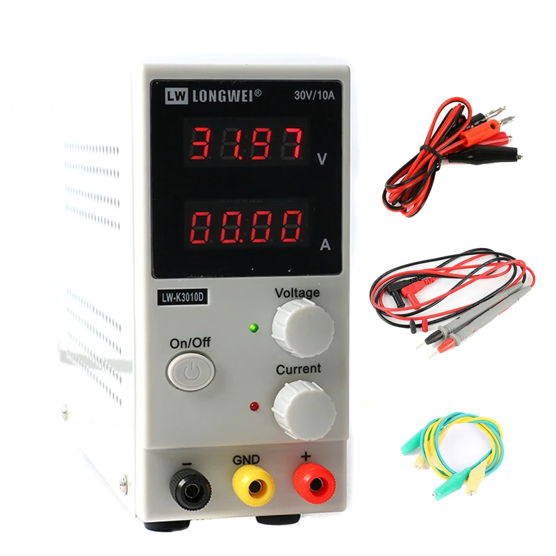 LW3010D DC Питание 30V 10A мини Регулируемый цифровой импульсный источник 0 01 V/0.001A 4 знака