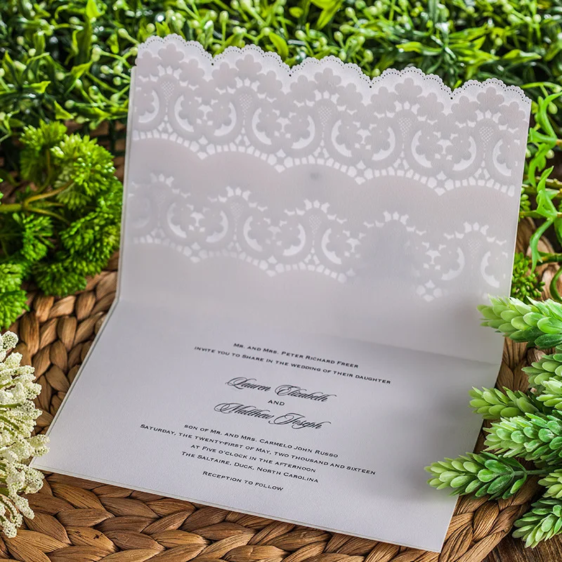 Лазерная резка белый Цвет Свадебное приглашение|invitation wedding card|card expresscard 8gb |