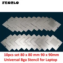 Горячая 10 шт. набор 80x80 мм 90X90 мм Bga трафарет для ноутбука универсальная перепайка чипов bga паяльная станция