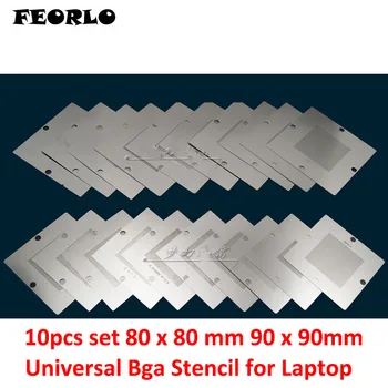 

hot sale 10pcs set 80 x 80 mm 90 X 90MM Bga Stencil for Laptop Universal Reballing bga rework station