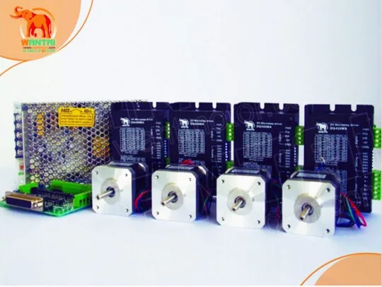 Наборы с ЧПУ 4 оси Nema17 шаговый двигатель 42BYGHM809 0 9 градусов 56oz-in/0.4Nm 1.7A и драйвер DQ420MA