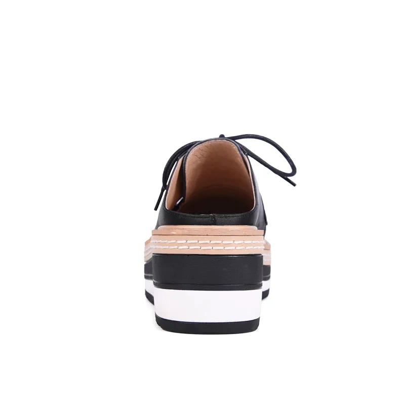 34 Auténtico Resbalón Nuevas La Plataforma en Plana Ribetrini apricot Cómodo Negro Zapatos 40 Grande Mujeres Casual Flor Mujer rosado Cuero Verano Tamaño CnTxBBqt