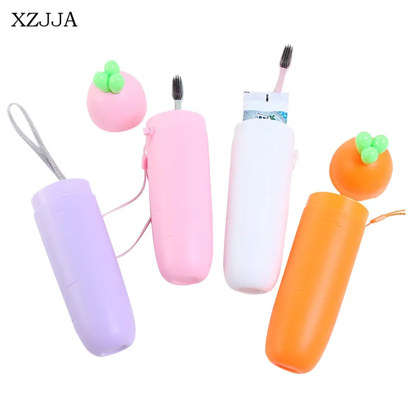 XZJJA 1 шт. редис, моделирование, портативная зубная щетка, столовая посуда, вилки, ложки, Защитный Контейнер