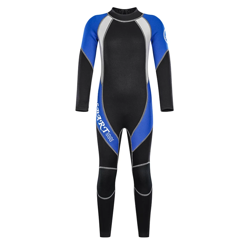 Kids Wetsuit 2mm Neoprene Keep Warm for Diving Swimming Canoeing UV Protection Boys Girls Back Zipper One Piece Swimsuit | Спорт и