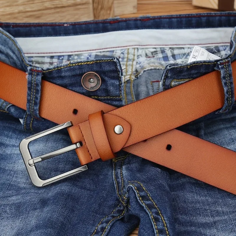 CATELLES MEN'S LEATHER BELT FOR JEANS EXTRA LENGTH 150cmin Men's Belts