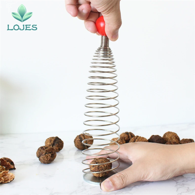 

Creative Metal Spring Nutcracker Open Walnut Artifact Stainless Steel Nut Crackers Open Professional walnut tools