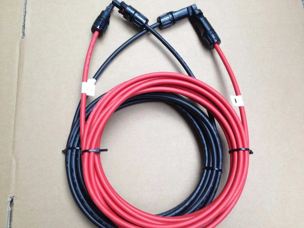 

BOGUANG 6M MC4 red & black 4.0 dual connect extension solar cable 12V solar panel/cel/system/module DIY kits RV/Marine/campering