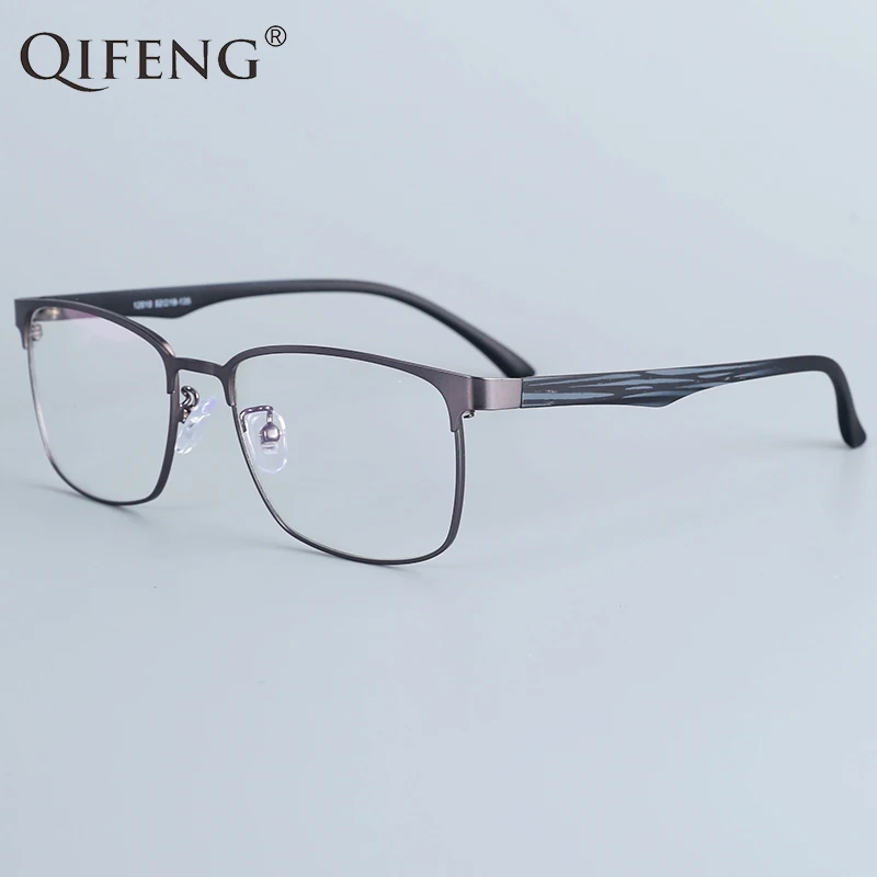 

QIFENG Spectacle Frame Eyeglasses Men Computer Optical Prescription Eye Glasses Frame For Male Transparent Clear Lens QF12010