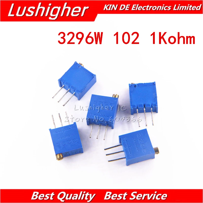 

10pcs 3296W-1-102LF 3296W 102 1K ohm 3296W-1-102 3296W-102 W102 Trimpot Trimmer Potentiometer