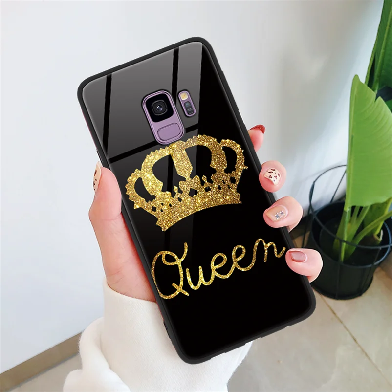 Защитная пленка из закаленного стекла для Coque Samsung Galaxy A50 A70 J4 J6 J5 J7 Prime A6 плюс A8 A7 Note 8 9 S10e S8 S9 S10 плюс M10 M20 чехол - Цвет: queen