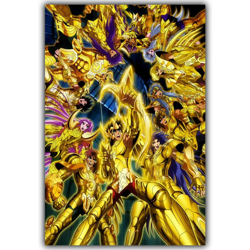 Плакат Saint Seiya популярный Классический плакат с японским аниме домашний декор