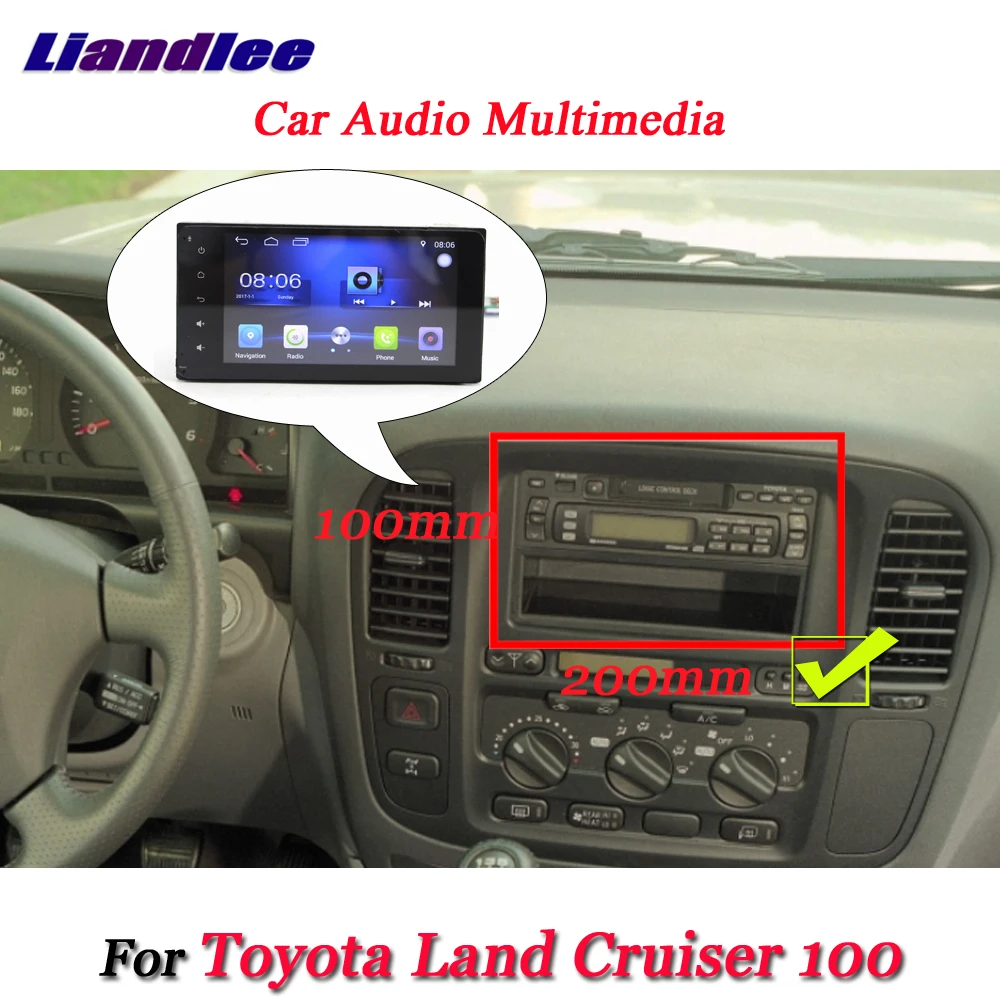 Flash Deal Liandlee Car Android System For Toyota Land Cruiser 100 2003~2007 Radio Stereo Camera GPS Navi MAP Navigation Screen Multimedia 10