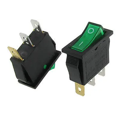 Новый двухпозиционный кулисный переключатель SPST для лодки с зеленсветильник том