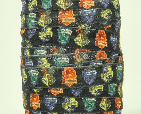 

Q&N ribbon wholesale/OEM 5/8inch 140904005 Logos Printed folded over elastic FOE 50yds/roll free shipping