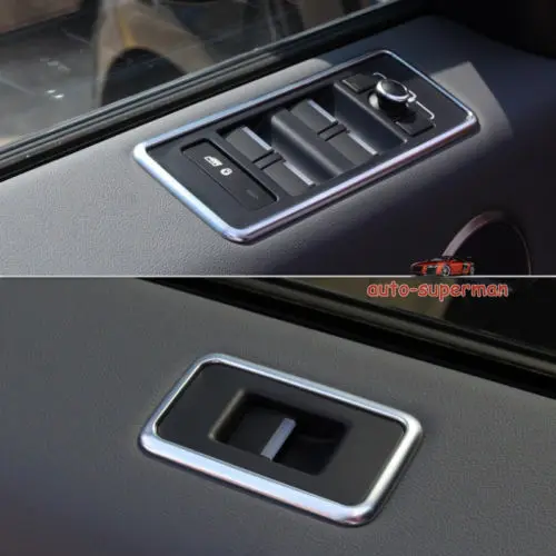 

Matt chrome Door Window Switch panel frame cover trim FOR Range rover sport 2014 15