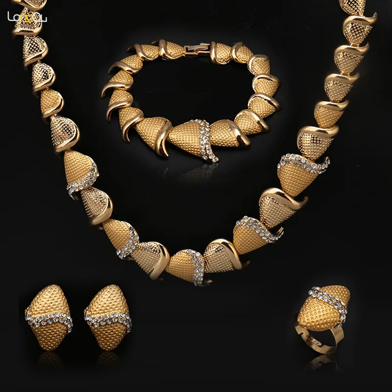 Fashion New Dubai Gold color shell accessories Bridal Jewelry Sets