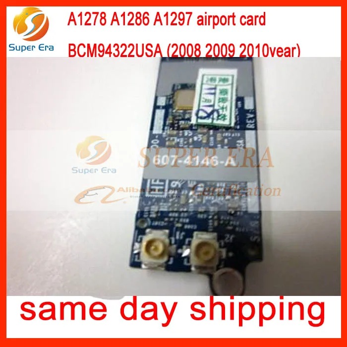 

BCM94322USA Original Wifi Card For Macbook Pro unibody A1278 A1286 A1297 WIFI Bluetooth Airport card 2008 2009 2010