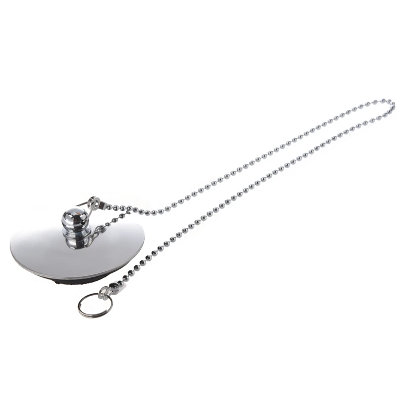 

1.75 Inch Chrome Bathroom Bath Plug and 420mm Ball Chain