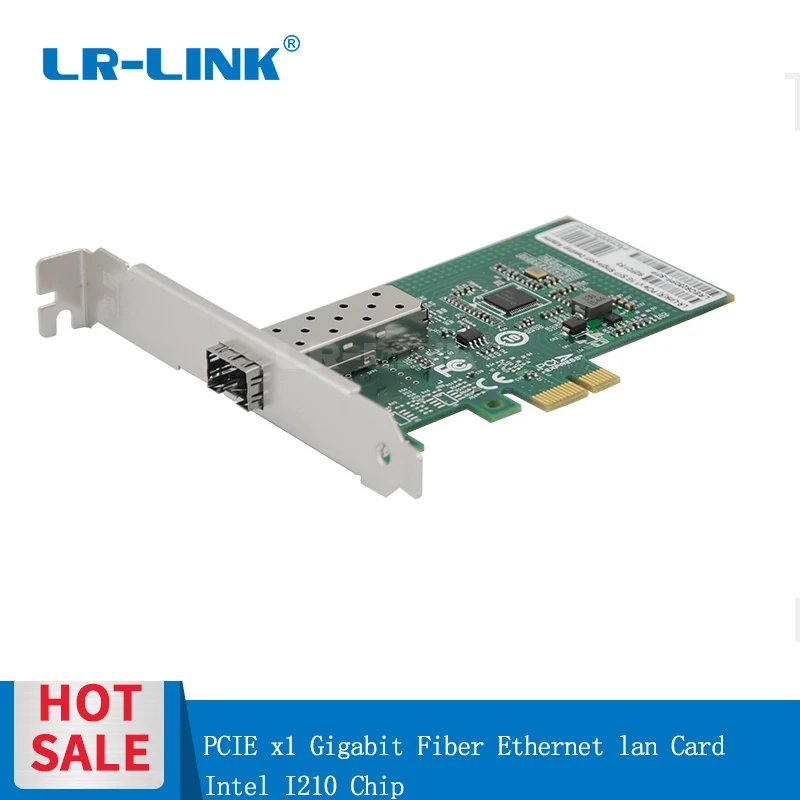 LR LINK LREC6230PF SFP Intel I210IS PCIe x1 1000BASE SX LX 1G Gigabit Desktop SFP Port 1