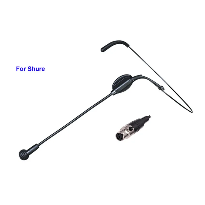 المهنية الأسود ميكروفون سماعة الرأس المعلم المكثف Microfone ل شور الارسال اللاسلكي نظام XLR مصغرة 4pin Mikrofon