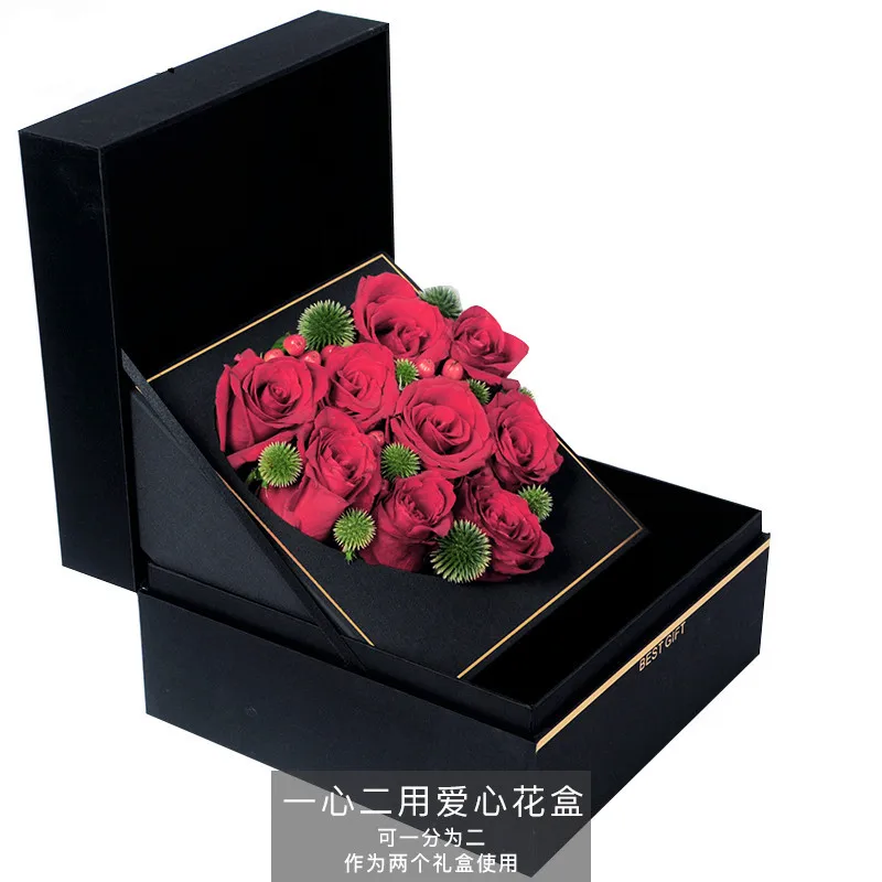 

Square Paper Gift Packaging Boxes,Special Surprise Wedding Valentine's Day Flower Box