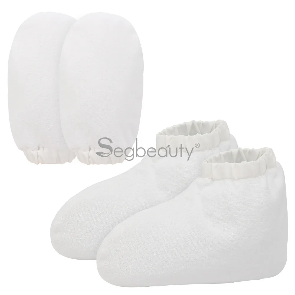 Segbeauty Paraffin Wax Bath Gloves and Booties Mitts and Cozies for Hands and Feet Wax Bath Therapy Therabath Wax Care Treatment