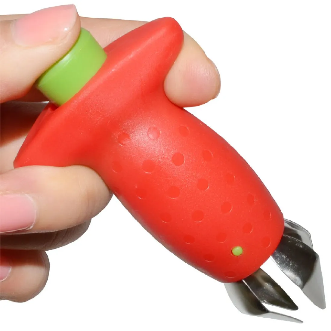 Хорошо Красный инструмент для удаления чашелистиков с клубники топ лист гаджет для удаления томатные стебли нож для фруктов удаления стебля портативная кухонная принадлежность
