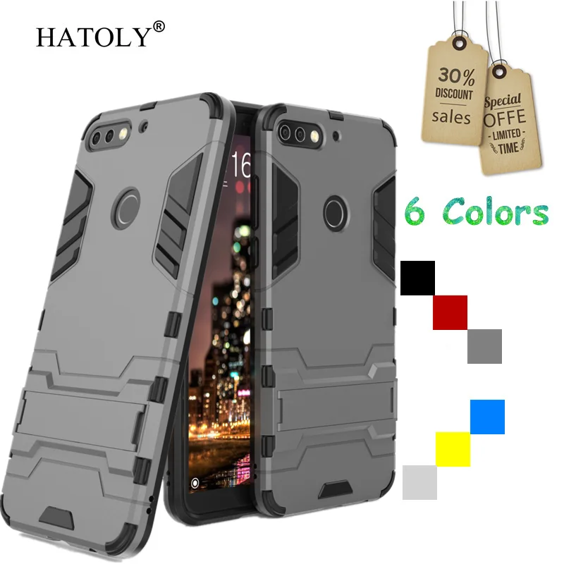 

For Huawei Honor 7C Pro Case Rubber Robot Armor Hard Phone Cover for Huawei Honor 7C Pro Protective Case for Huawei Y7 Pro 2018