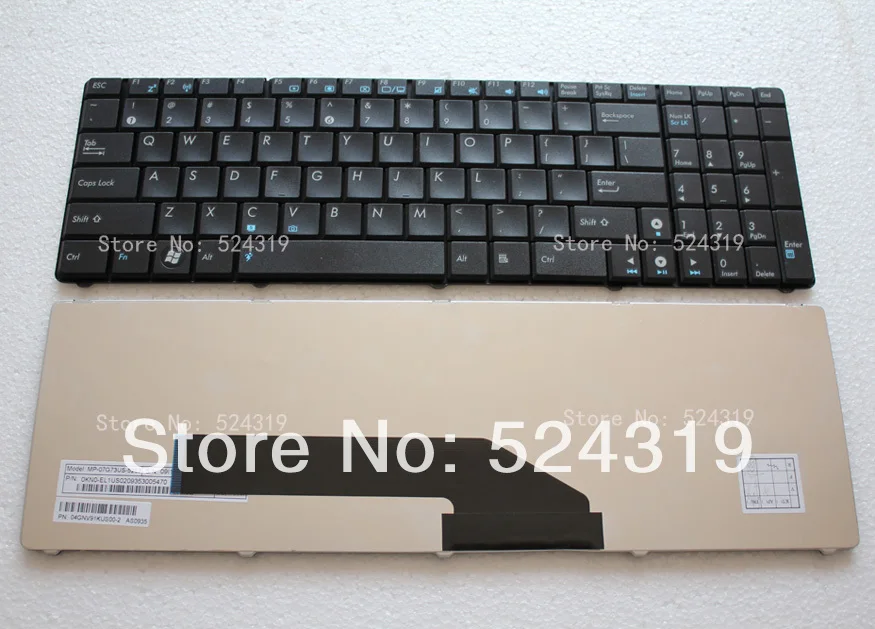 Новая клавиатура для ноутбука ASUS K50 P50 X5AC K50IJ K50ID K50IN K61 с расположением США |