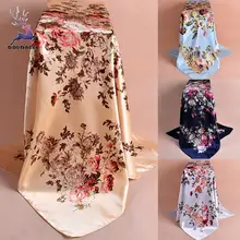 DOUDOULU женские женские модные принтованные мягкие шелковые шали шарфы женские Дамский шарф из искусственного шелка# EW