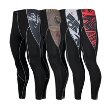 Волк 3d печать компрессионные брюки мужские осенние бегущие спортивные колготки для спортзала Фитнес Эластичный марафон быстросохнущие брюки