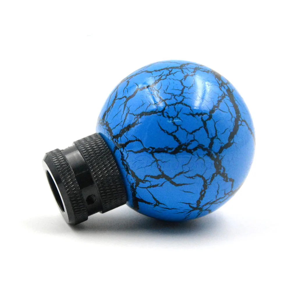 Gzhengtong ручка переключения передач Универсальная автомобильная ручная круглая шаровая хромированная черная и синяя ручка переключения передач с черепом