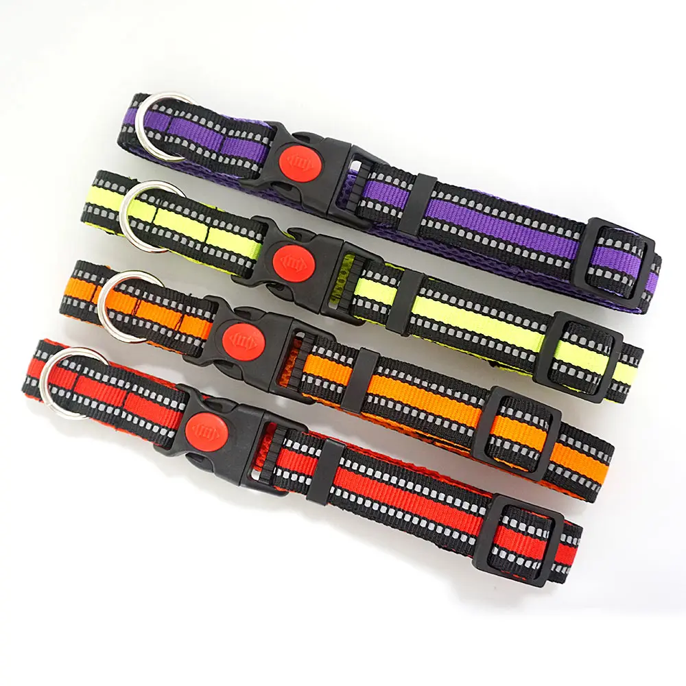 Adjustable Reflective Dog Collars Nylon Mesh Padded Reflective Collar For Dog Training Outdoor MLXL Big Size for Large Dogs (2)